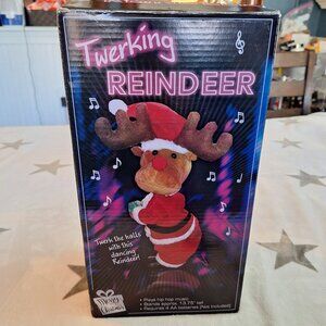 Twerking‎ Reindeer Animated Motion And Music Funny Humor White Elephant Gift